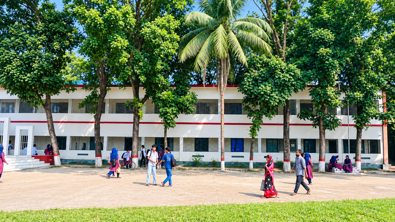 বিদ্যালয়ের মূল ভবন ও শিক্ষক মিলনায়তন