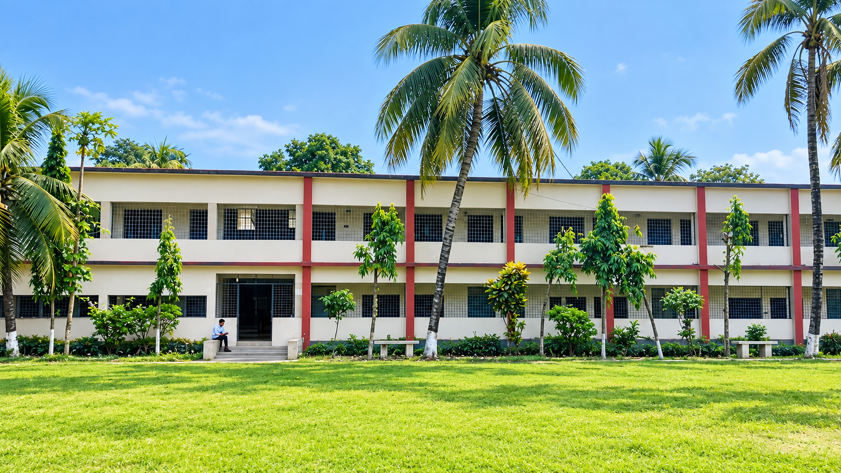 পূর্বপাশে সুবিশাল একাডেমিক ভবন